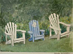 Adirondack Chairs Watercolor