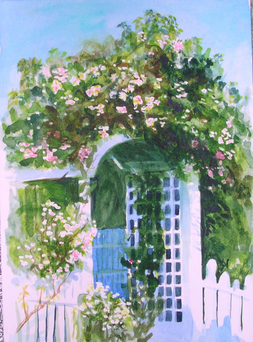 Garden Gate Watercolor