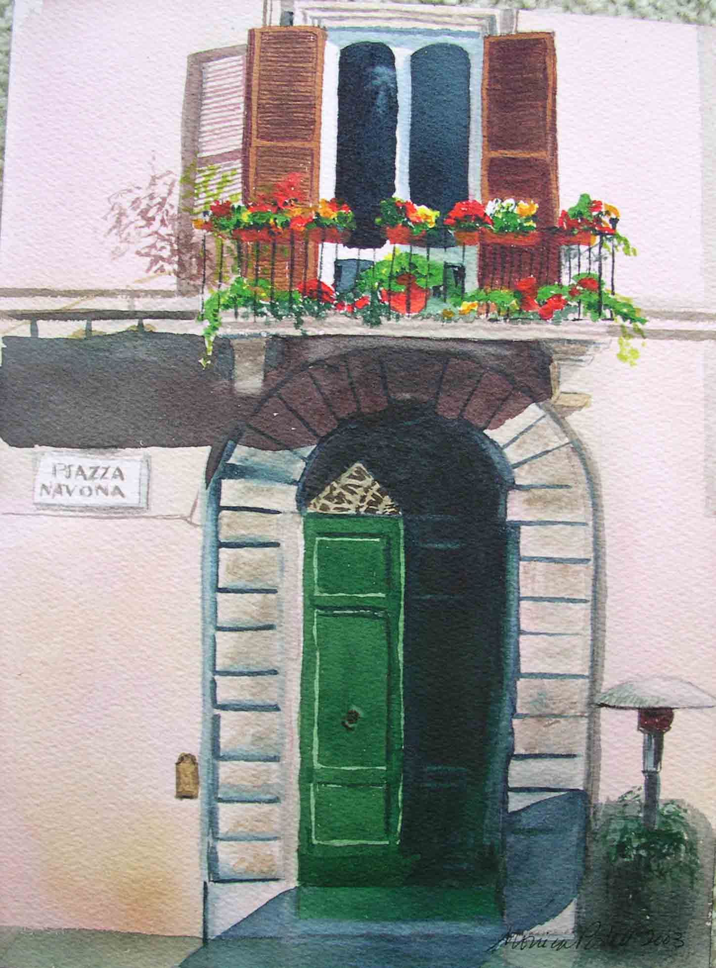 Piazza Navona Watercolor