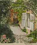 Provencal Allee Watercolor